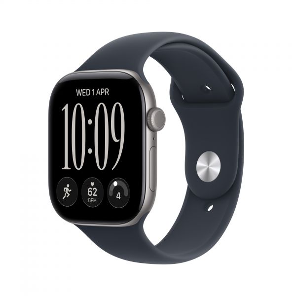 Apple Watch Series 12 GPS 46mm Space Grey Aluminium Case with Navy Blue Sport Band