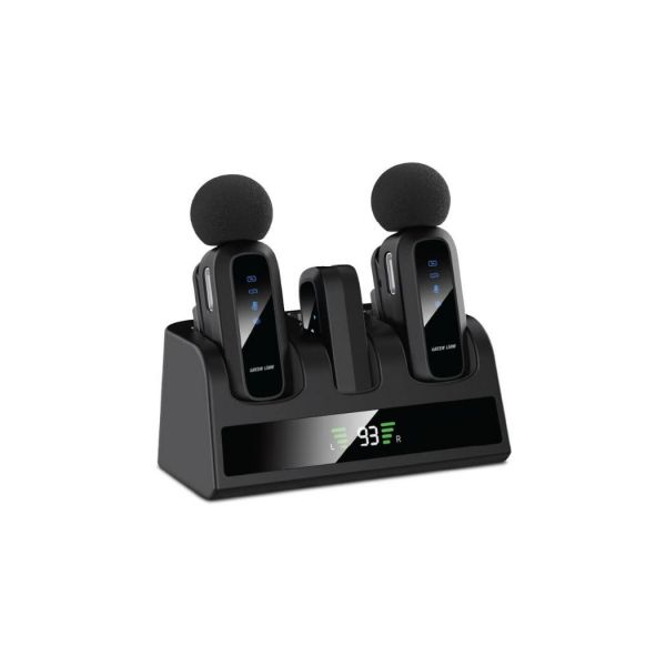 Green Lion GM-89X 2-In-1 Wireless Microphone with Noise Cancellation (Black)