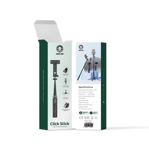 Green Lion Click Stick & Selfie Stick