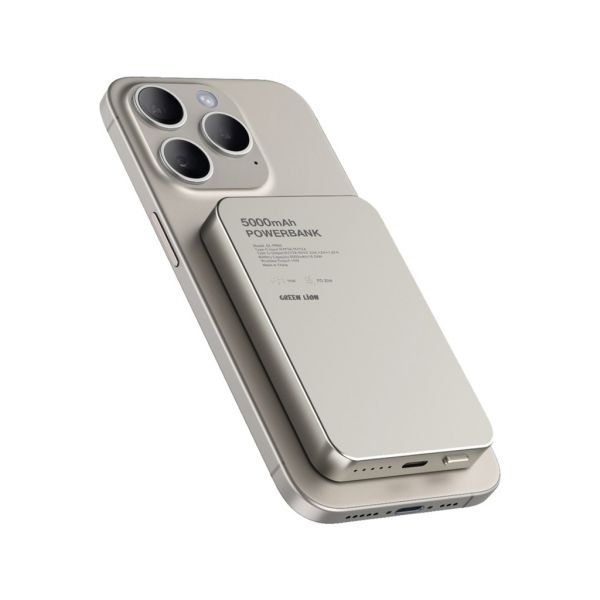 Green Lion GL-MAG 5 5000mAh Powerbank Natural Titanium