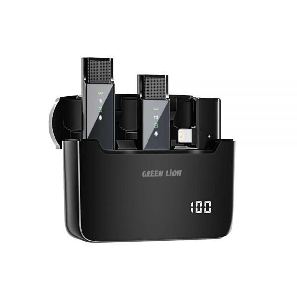 Green Lion Duo Cast Wireless Mic  USB- Liting (Black)