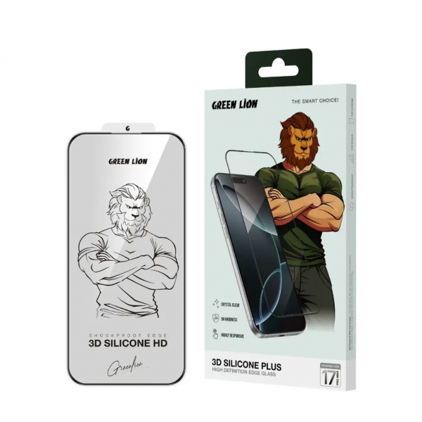 Green Lion 3D Silicone Plus Screen Protector for iPhone 17 / 17Air 17Pro /Pro Max