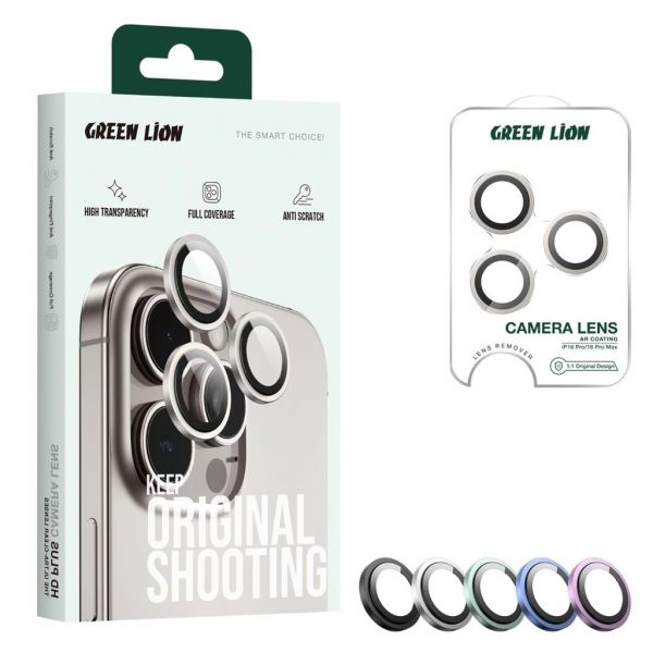 Green Lion Trio Camera Lens for iPhone 16 / 16 Plus