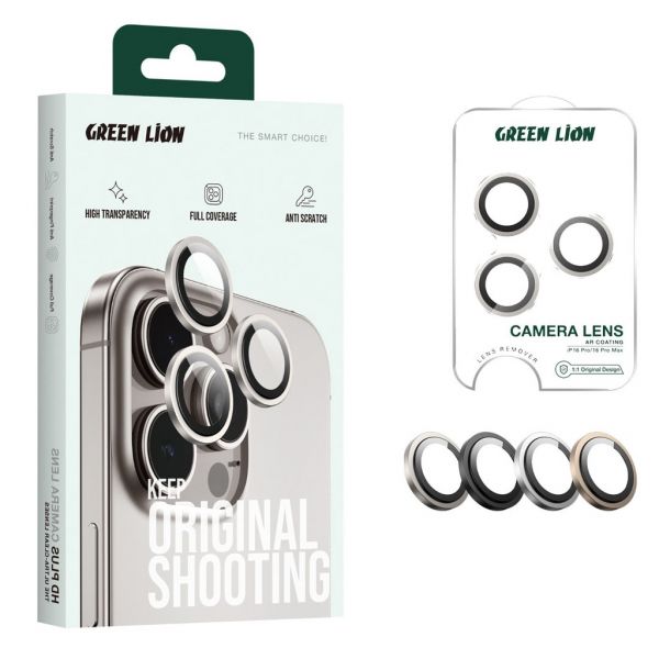 Green Lion Trio Camera Lens for iPhone 16 Pro/Pro Max