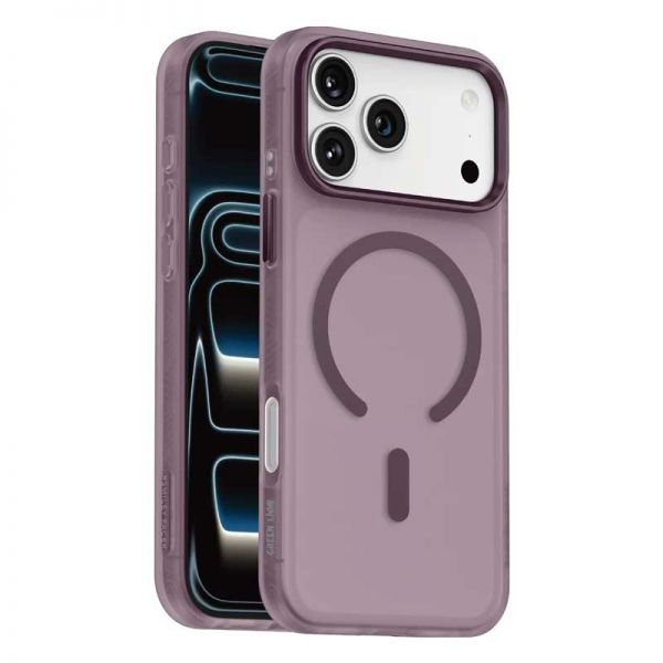 Green Lion Matte MagSafe X Case for iPhone 17 Pro  / iPhone 18 Pro  (Burgundy)