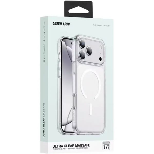 Green Lion MagSafe Crystal Clear Case for iPhone 17 Pro/Pro Max