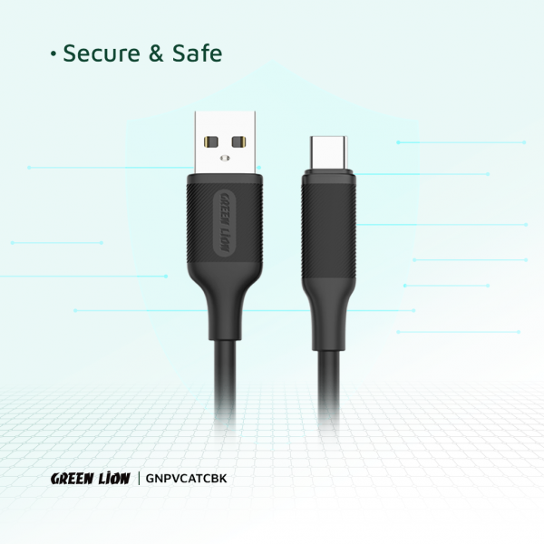Green Lion USB-A to USB-C PVC Cable 3M