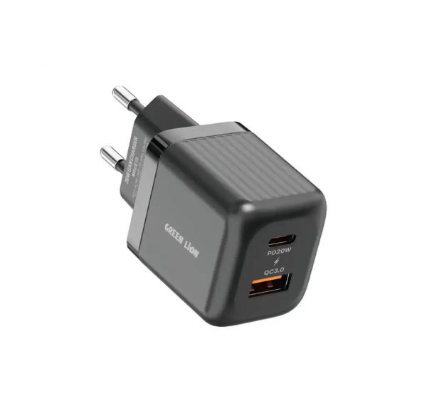Green Lion Ultra Compact GaN Wall Charger EU Pin  20W (USB -C) QC 3.0