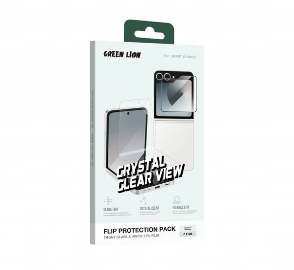 Green Lion Flip Protection Pack Crystal clear For Z Flip 6
