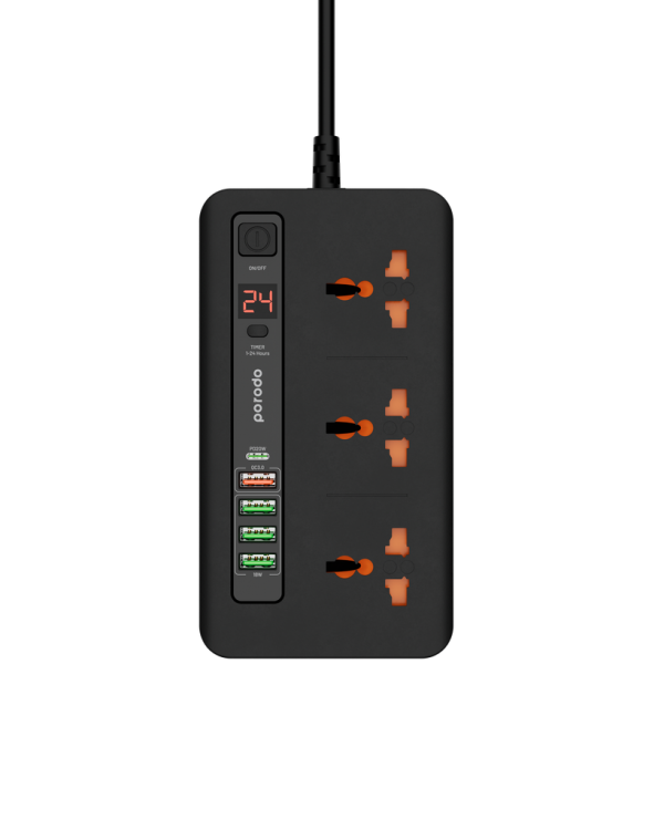 Porodo Multi-Port Power HUB 4 USB-A/USB-C Ultimate Home & Office Kit 2M